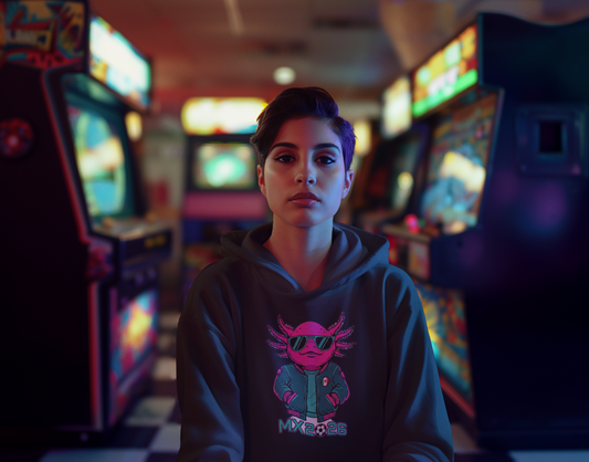 KROMA Hoodie Negra — Ajolote Cyber MX2026 | Cyber-México Streetwear