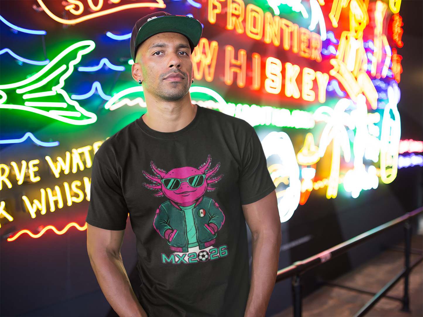 KROMA Playera Negra y Blanca — Ajolote Cyber | Cyber-México Streetwear
