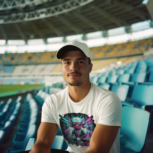 KROMA Playera Negra y Blanca— Ajolote Estadio | Cyber-México Streetwear