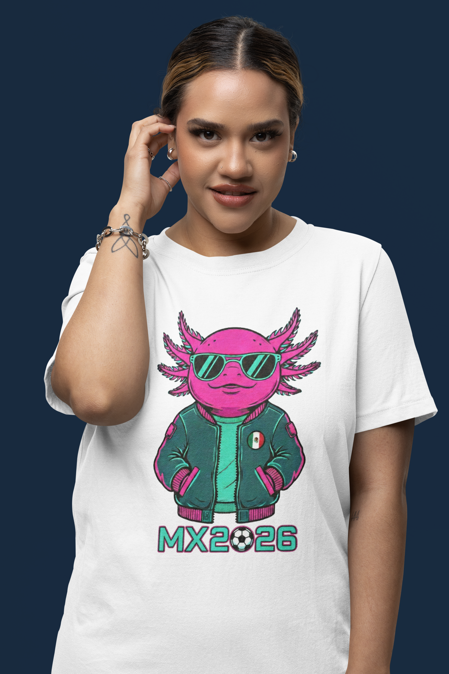 KROMA Playera Negra y Blanca — Ajolote Cyber | Cyber-México Streetwear