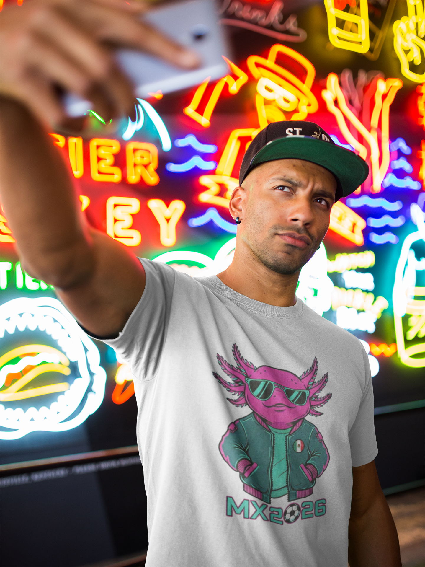 KROMA Playera Negra y Blanca — Ajolote Cyber | Cyber-México Streetwear