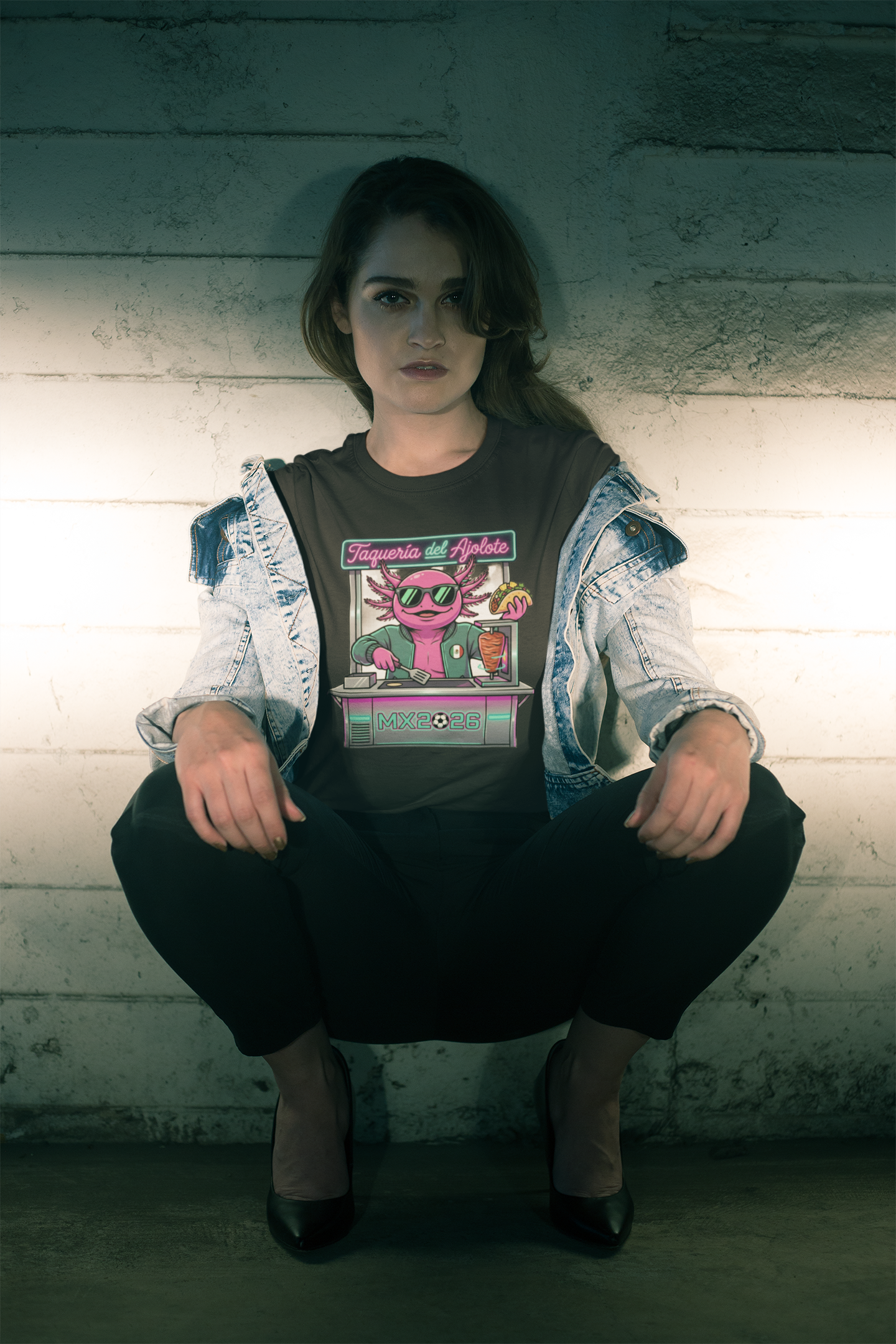KROMA Playera Negra — Taquería del Ajolote | Cyber-México Streetwear