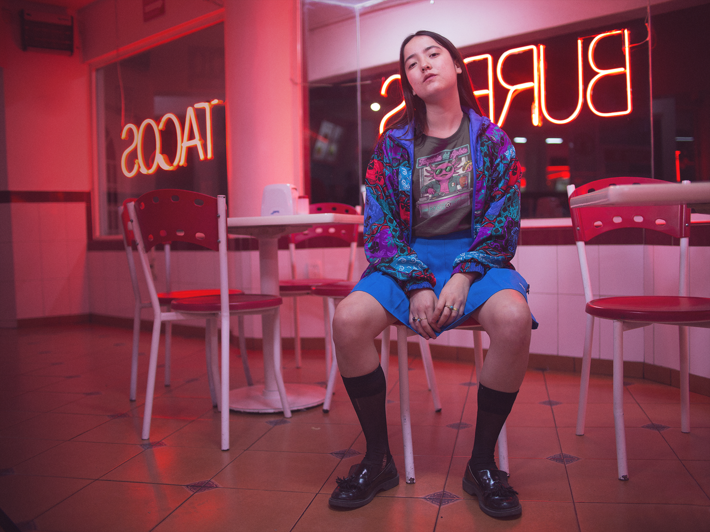 KROMA Playera Negra — Taquería del Ajolote | Cyber-México Streetwear